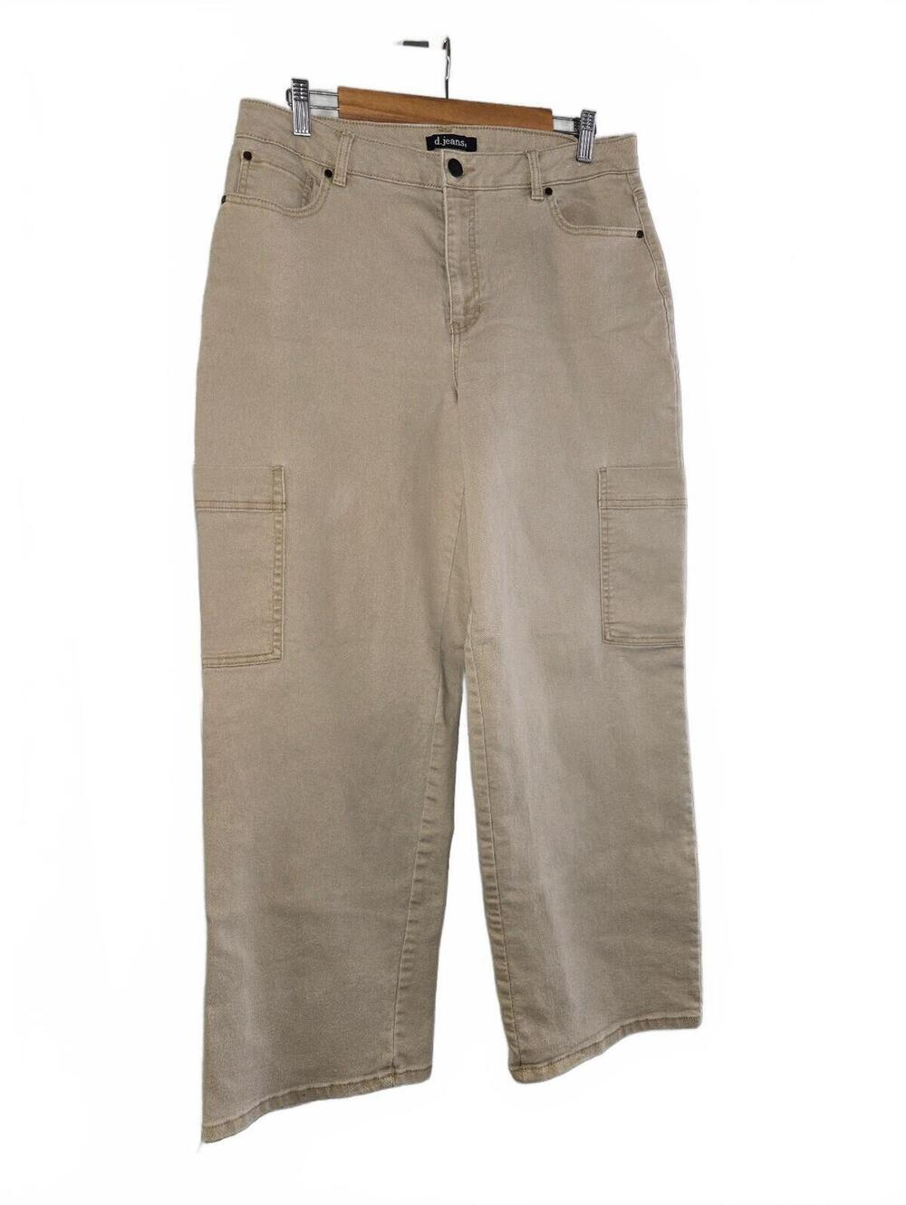 d.jeans Beige Cargo Style Denim Pants